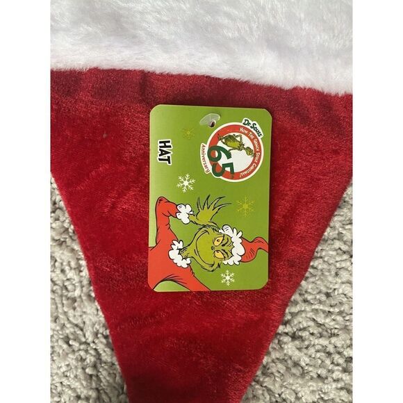 Dr. Seuss The Grinch who stole Christmas  Holiday Santa Hat Cap NEW 2022 - Picture 3 of 5